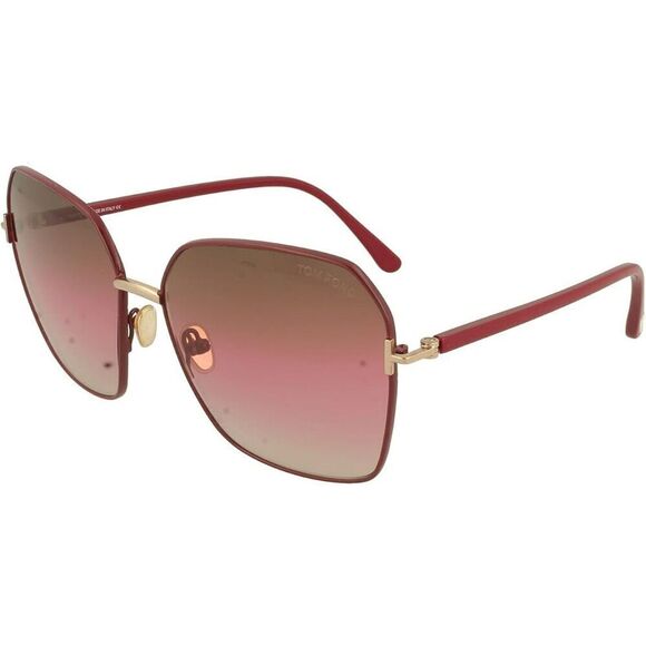 NIB Tom Ford Claudia Geometric Metal/Acetate Sunglasses w/ case & cloth - Picture 4 of 13